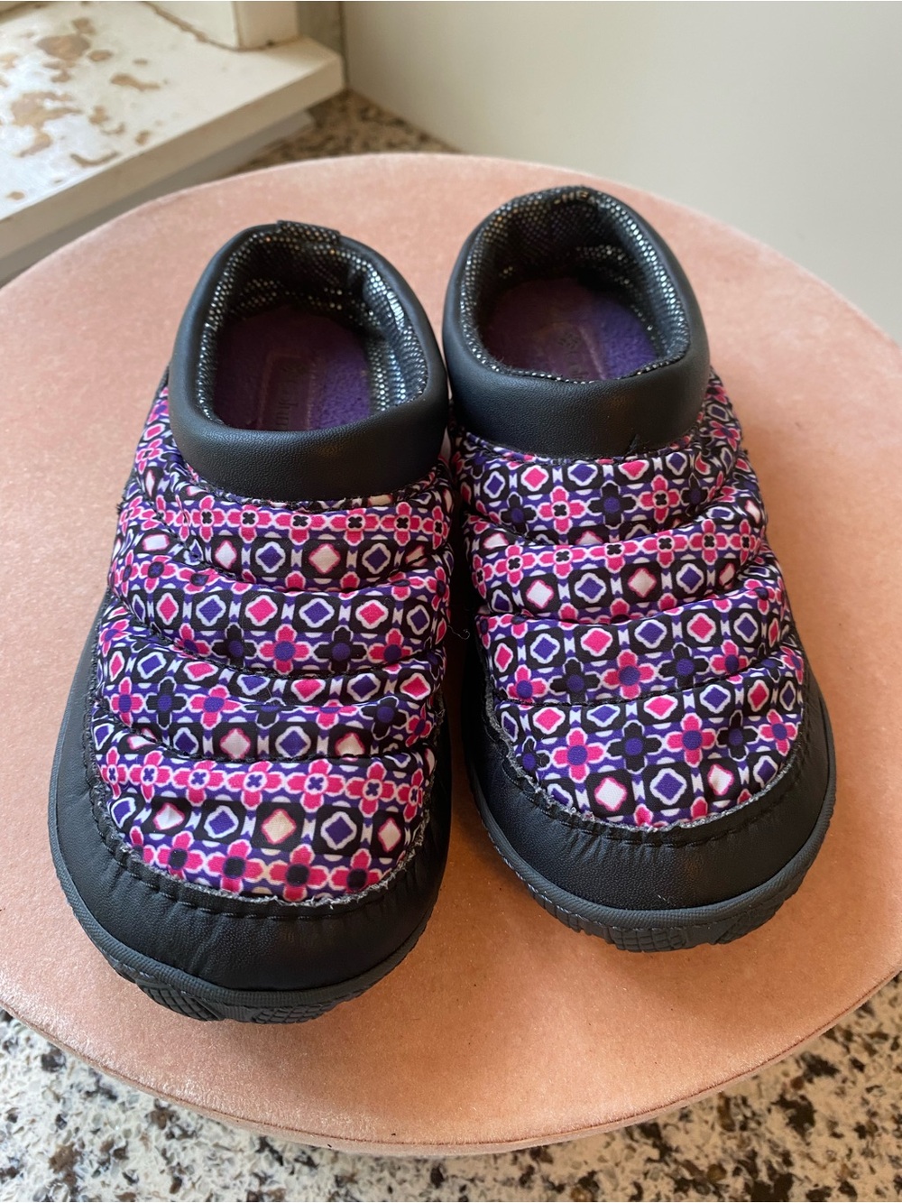 COLUMBIA Girls Packed Out OmniHeat Quilted Slippers 13